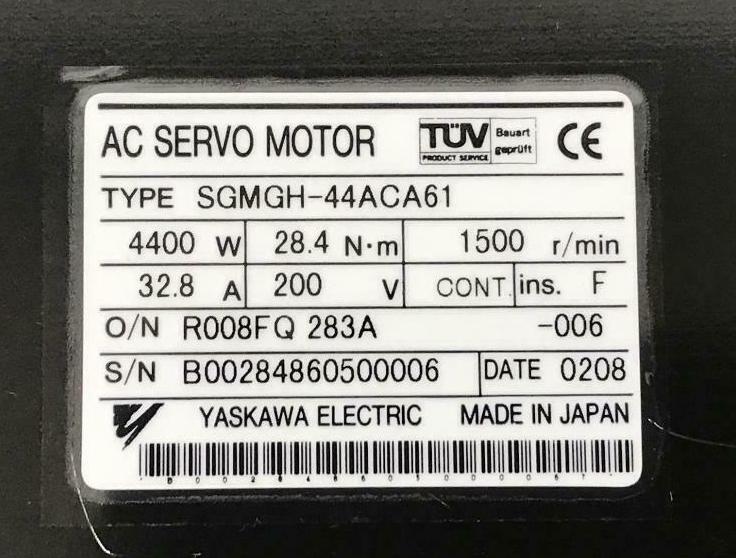Yaskawa серводвигатель SGMGH-44ACA61