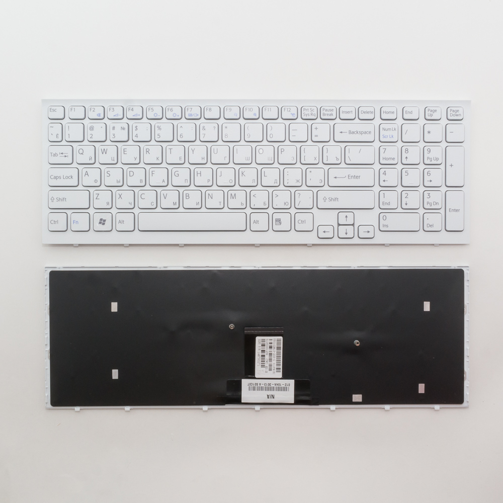 Клавиатура для ноутбука Sony VPC-EB белая с рамкой