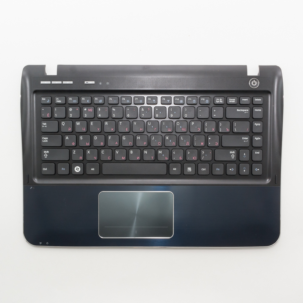 Клавиатура для ноутбука Samsung SF410, SF411 с синим топкейсом