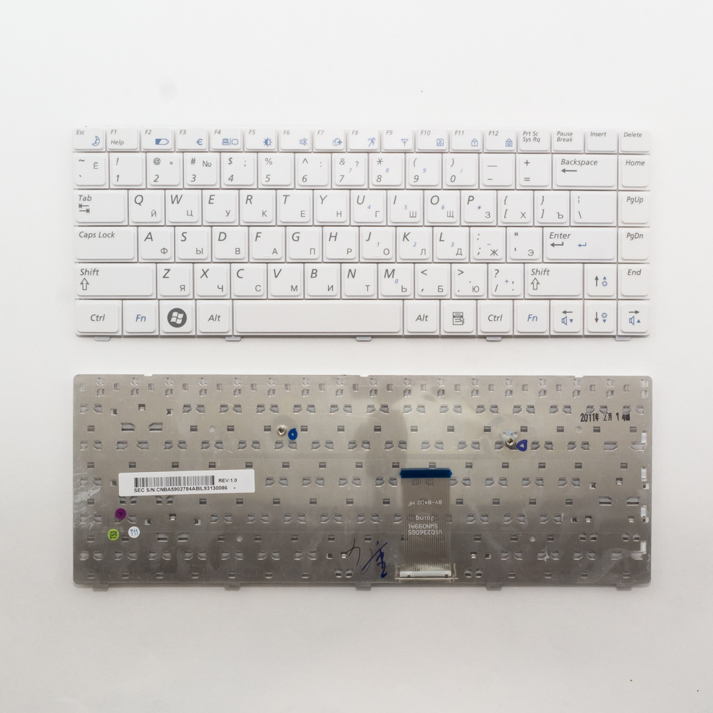 Клавиатура для ноутбука Samsung R420, R480, RV410 белая