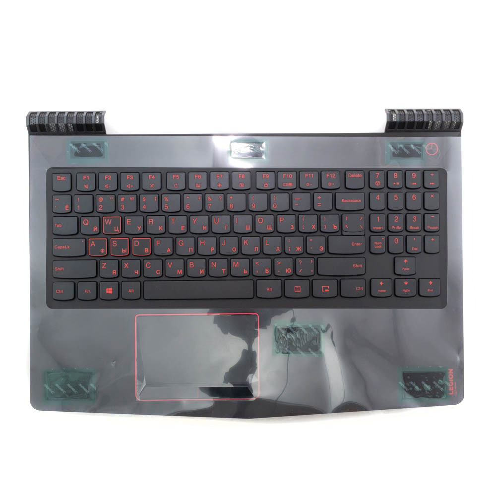 Клавиатура для ноутбука Lenovo Y520-15IKBN черная c черным топкейсом