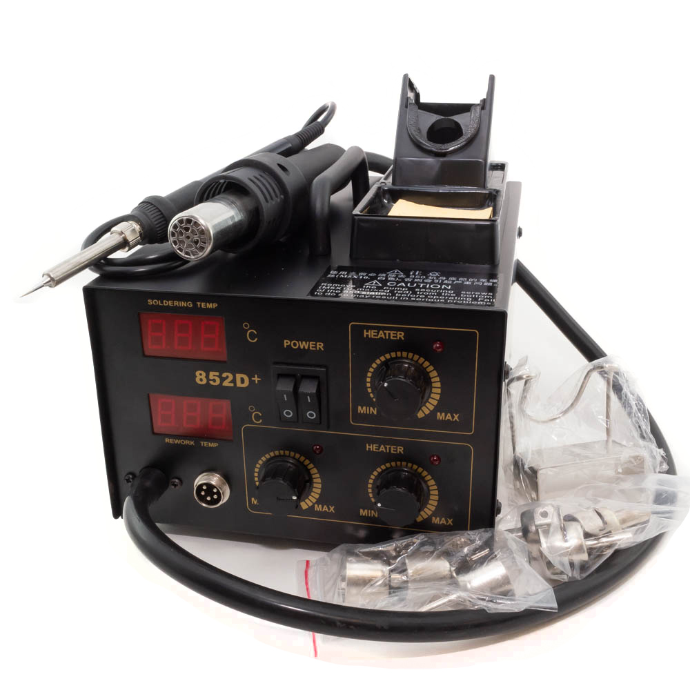 Паяльная станция 852D+ (2 в 1)