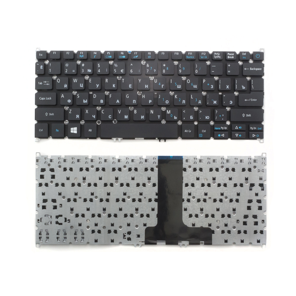 Клавиатура для ноутбука Acer Aspire ES1-132 черная без рамки