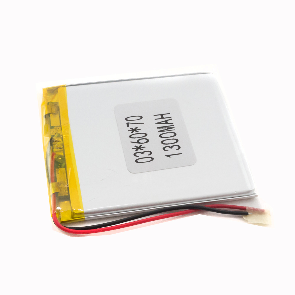 Аккумулятор 3.7v 1300mAh 70x60x3мм (2 pin)